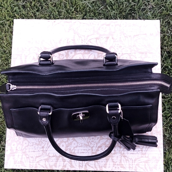 Coach Legacy Chelsea Leather Satchel Black - Picture 8 of 17